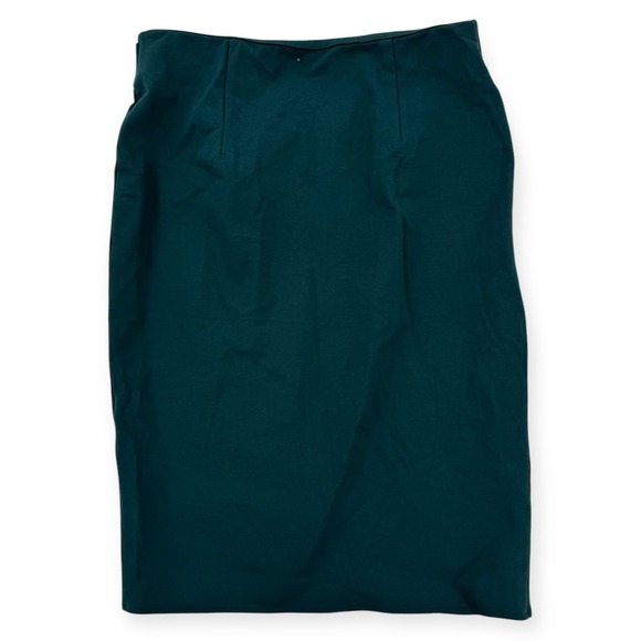 NWT Marc New York Skirt Womens Medium Green Faux Wrap Buckle Stretch Pencil - Picture 2 of 9